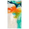 "Tidal Abstract 1" Frameless Free Floating Tempered Glass Wall Art