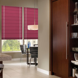 Waverly Roman Shades Strands Ribbons Jazzberry - Roman Shades