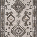 Momeni - Momeni Tahoe Hand Tufted Transitional Area Rug Grey 7'6" X 9'6" - Southwestern motifs get a modern edge in the graphic design elements of this decorative area rug. Available in a stunning array of tribal patterns, each floorcovering features a geometric repeat inspired by iconic tribal prints. Diamonds, crosses, medallions and stars form repeating stripes and intricate linework while tassels at the top and bottom of the rug accentuate the exotic vibe of the with a fun, fringed border. Exceptional in style and composition, each rug is hand hooked from natural wool threads.