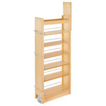 Rev-A-Shelf - Wood Tall Cabinet Pull Out Pantry Organizer With Soft Close, 8" - Rev-A-Shelf wood pantry system will maximize your storage space with this fabulous and functional pullout pantry. Available in four widths and three heights, it rides on our heavy duty soft-close slide system and boasts unprecedented adjustment and strength. Constructed of beautiful wood, adjustable shelves, door mount brackets, a telescoping rear wall and Included: all mounting hardware.