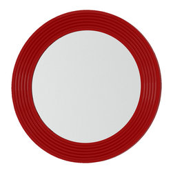 Verona 31"1/2 Oval mirror.Red - Bathroom Mirrors