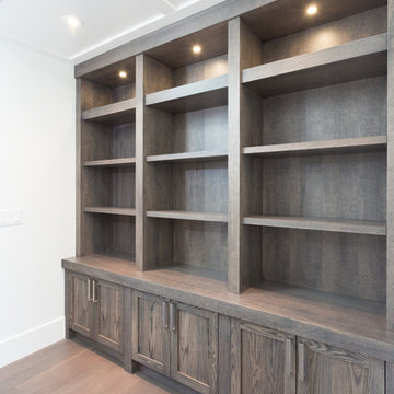 Bookcases/library in rift cut white oak