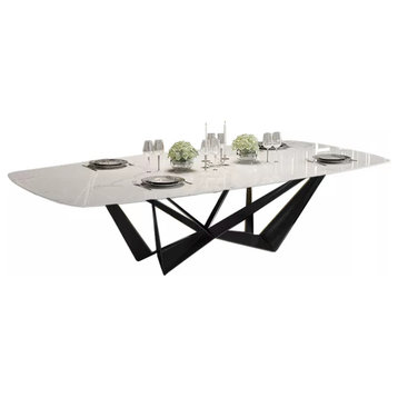 Unique Design Italian Style W Shape Metal Base Home Furniture Modern Marble Top