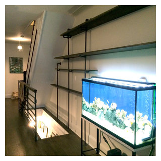 Custom Shelving and Fish Tank Stand - Industrial - New York - by Lauren  Abrams Design | Houzz