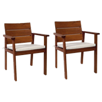 Nelson Easy Carver 2 pc Patio Chair Set with Cushions in Eucalyptus