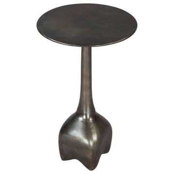 Houston Side Table Antique Brass, Charcoal