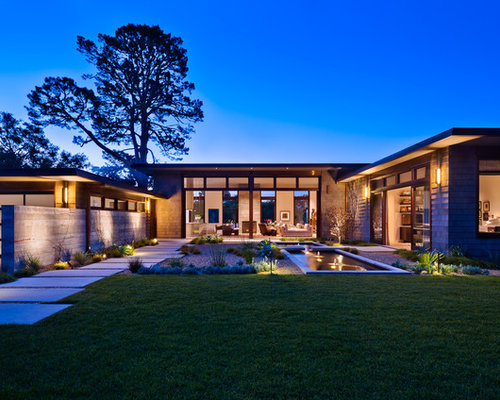 U shaped House Courtyard Houzz