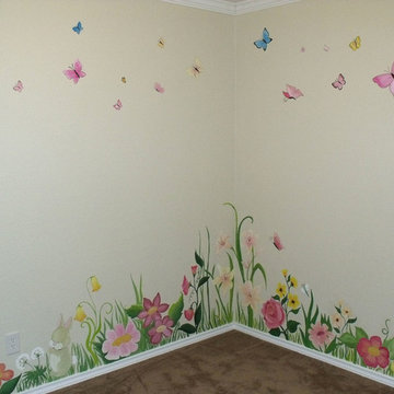 Girls room murals