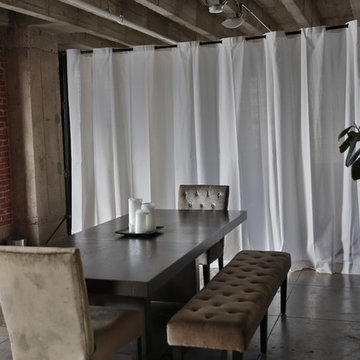 White Loft Style Room Divider Kit