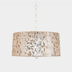 Worlds Away Capiz Shell Drum Pendant - Clara Small Worlds Away Capiz SheLighting - Pendant Lighting