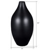 Villacera Handcrafted 16" Tall Black Bamboo Gourd Vase Sustainable Bamboo