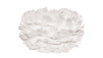 White Goose Feather Lampshade, Mini, 30 W
