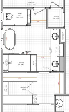 Need help with master bathroom floor plan