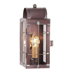 Saving Shepherd - Handcrafted Outdoor Colonial Lantern, Antique Copper - Outdoor Wall Lights And Sconces