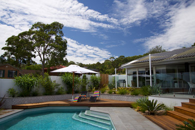 This is an example of a contemporary patio in Central Coast.