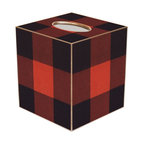 TB1539-Buffalo Check Red and Black Tissue Box Cover