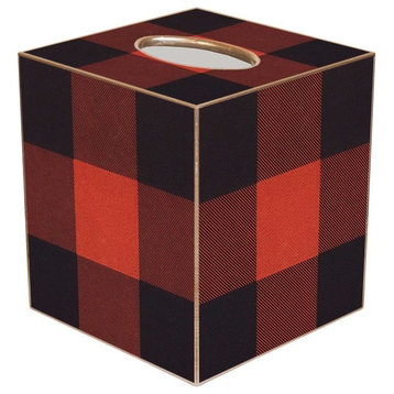 TB1539-Buffalo Check Red and Black Tissue Box Cover