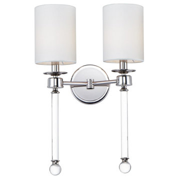 Maxim Lucent 2-Light Wall Sconce 16108WTCLPN - Polished Nickel