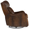 Bowery Hill Transitional Power Swivel Glider Recliner in Brown