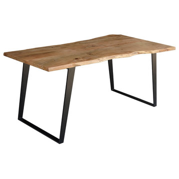 Timbergirl solid wood live edge dining table, 80"