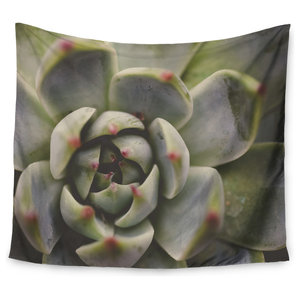 Kess InHouse Debbra Obertanec Desert Succulent Green Wall Tapestry 51 X 60