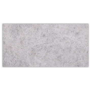 Silver Gray Light Honed 12x24 Marble Tile