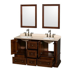 Antique Bathroom Vanities in Cherry Finish - Bathroom Vanities And Sink Consoles