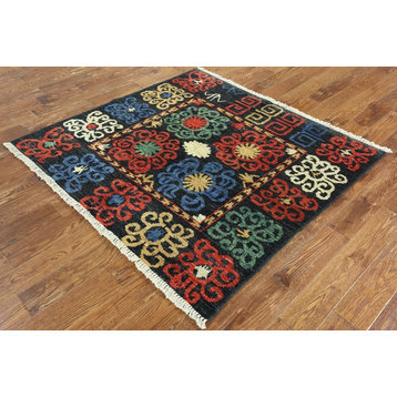 Oriental Arts And Crafts Square Rug, 5'x5'3"