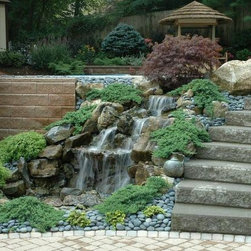 Walkway Pondless Waterfall (Long Island/NY): - Outdoor Fountain And Pond Accessories