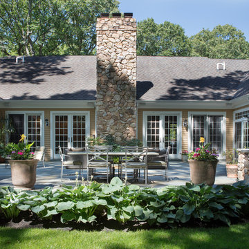 Cherry Hill Patio with Unique Fire Pit