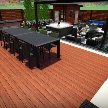 Lawrence Manor Backyard Sunken Patio