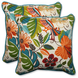 Tropical Outdoor Cushions And Pillows by Pillow Perfect Inc