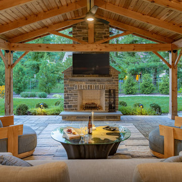 Haddonfield #7 - Rustic Pavilion with Fireplace