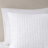 510 Design Otto Checkered Quilted 3-Piece Reversible Coverlet Set, White, Full/Q