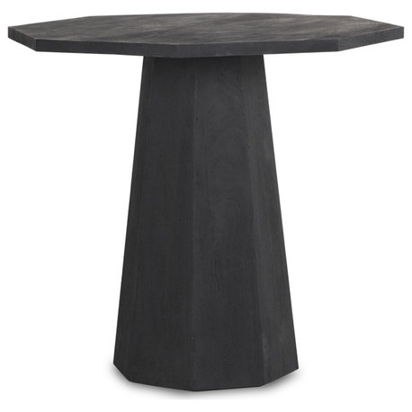 Maxine Hexagonal Dark Wood Foyer Table