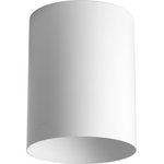 Progress Lighting - 5" 1 Light Outdoor Ceiling Mount Cylinder in White (P5774-30) - Progress Lighting P5774-30 Modern/Transitional style 5" 1 Light Outdoor Ceiling Mount Cylinder in White finish. Rated: Wet Location Listed. Light Bulb Data: 1 PAR-30 or BR-30 75 watt. Bulb included: No. Powdercoat finish. Ideal for a wide variety of interior and exterior applications. Heavy duty aluminum framing.