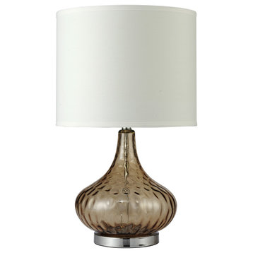 Brown Textured Glass Table Lamp