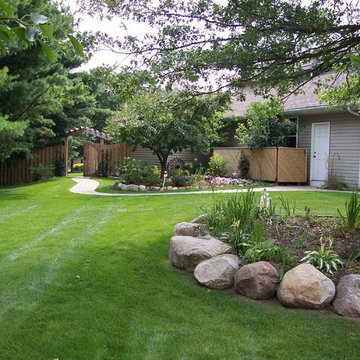 Deck, Paved Walkway, and Landscaping