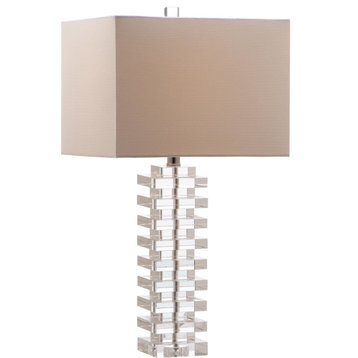 Swift Table Lamp - White Shade, Clear Base