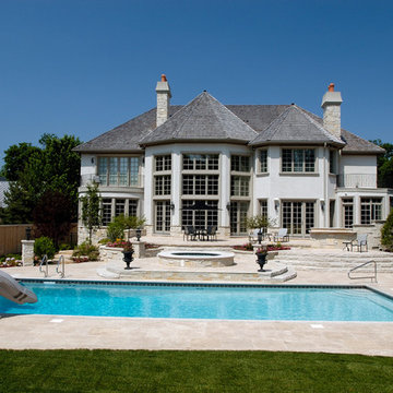 Swimming Pool with Separate Elevated Hot Tub