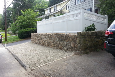 Retaining wall and fence