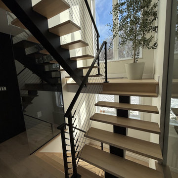 Indoor stair cable railing project in Greater Toronto, Ontario