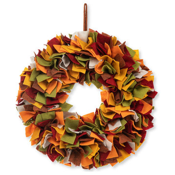 19.25"D Fall Multi-Color Felt Wreath
