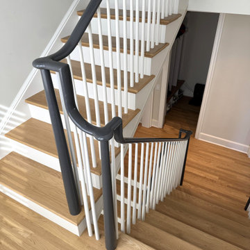 Project #142 | Transitional Staircase with Over-the-Post Balustrade