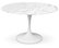 Saarinen Style Tulip Dining Table White Fiberglass Top, 40" Marble Top