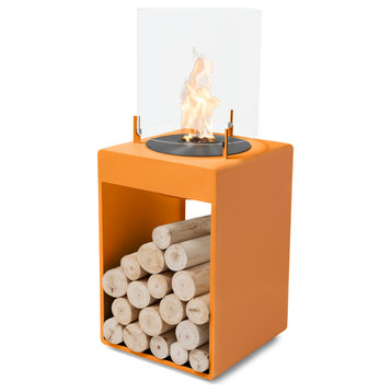 EcoSmart Pop 3T Fireplace Smokeless, Orange, Ethanol Burner, Black