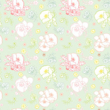 Garden Green wallpaper by curious_nook for sale on Spoonflower - custom wallpape