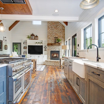 Family Farm - Kitchen with Living Room beyond