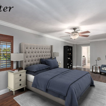 Digitally furnished empty listing