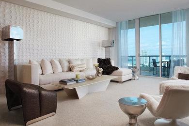 Trendy family room photo in New York